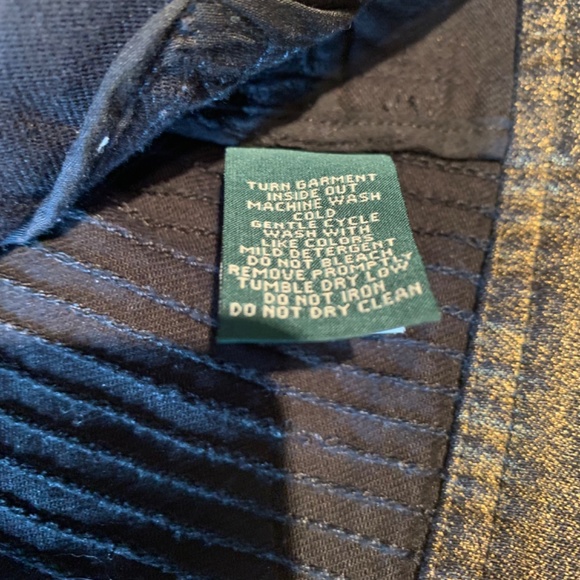 Ralph Lauren Biker Style Cotton Blend Jacket Black/Gold Size L - Picture 8 of 13